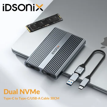iDsonix M.2 NVMe SSD Case Корпус Nvme с двойным Протоколом SATA SSD Case 10 Гбит/с Коробка для жесткого диска С Поддержкой корпуса Ssd для MAC