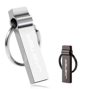 JASTER Metal Бесплатные USBФлэш-накопители с Пользовательским Логотипом 64 ГБ Водонепроницаемая USB-Флешка 32 ГБ 16 ГБ Бесплатный Брелок для ключей Pen Drive 8 ГБ 4 ГБ Креативный Подарок