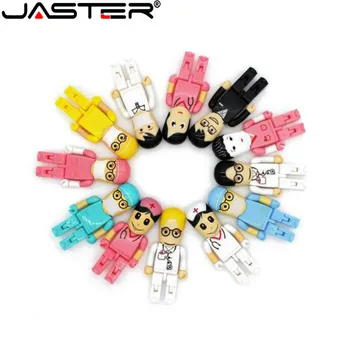 JASTER USB 2,0 64 ГБ Мультяшный USB Флэш-накопитель 32 ГБ Карта Памяти для Врачей 16 ГБ Флеш-накопитель для Медсестер 8 ГБ Бизнес-подарок 4 ГБ