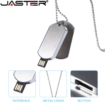 JASTER USB флэш-накопитель с бесплатным пользовательским логотипом Mini Metal 2.0 Pen drive 8GB U disk 32GB Hi-Speed USB stick 64GB Подарки для девочек Memory Stick
