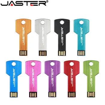JASTER Форма ключа USB Флэш-Накопитель Водонепроницаемый Флеш-накопитель 64 ГБ USB-накопитель 32 ГБ 16 ГБ 8 ГБ 4 ГБ USB Memory Stick Флешка Настроить Логотип