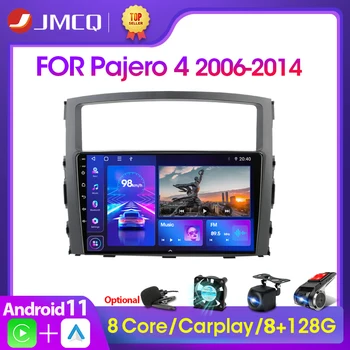JMCQ Android Автомобильный Стерео Радио Мультимедийный Видеоплеер Для Mitsubishi Pajero 4 V80 V90 2006-2014 2 Din DVD Головное устройство Carplay