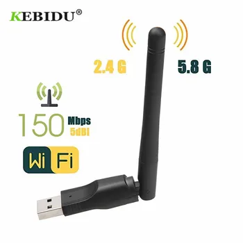 Kebidu 150M USB 2.0 WiFi Беспроводная Сетевая карта 802.11 b/g/n LAN Адаптер с поворотной Антенной чипсет
