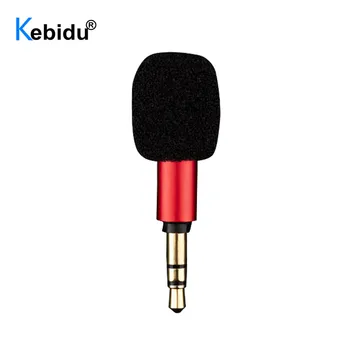Kebidu 3,5 мм Портативный маленький встроенный микрофон Мини Всенаправленный микрофон для записи звуковой карты мобильного телефона смартфона Android