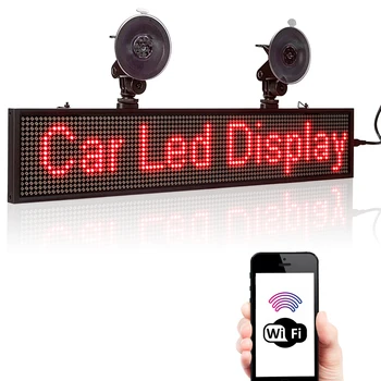Leadleds DC12V Автомобильная светодиодная доска объявлений Приложение и программное обеспечение для ПК с программируемой прокруткой открытых вывесок для магазина Car Taxi