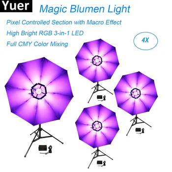 LED 114шт 0,2 Вт DMX512 Magic Blumen Light Высокая Яркость RGB 3в1 Огни DJ Диско клуб Сценический Световой Эффект Зонтичные цвета Лампы