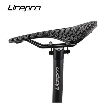 Litepro Складной велосипед С Полой Гоночной 3D Печатной Структурой Улья, Износостойкое Седло MTB Велосипеда, Удобная Сотовая подушка