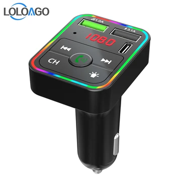 LOLOAGO FM-передатчик Bluetooth 5,0 Автомобильный Комплект MP3-Плеер Беспроводной Аудиоприемник Громкой Связи Dual USB Быстрое Зарядное Устройство Автомобильные Аксессуары