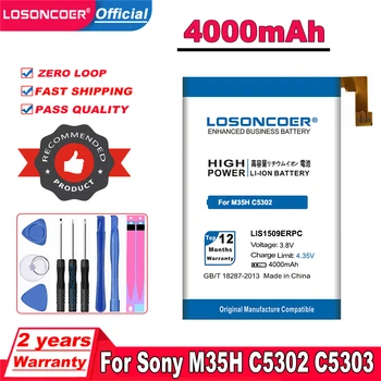LOSONCOER 4000 мАч LIS1509ERPC Аккумулятор для Sony Xperia SP M35h M35/HSPA C5302/LTE C5303/C5306/HuaShan c530x и др. Аккумуляторов