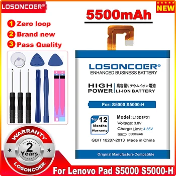 LOSONCOER 5500 мАч L13D1P31 Батарея Для Lenovo Pad S5000 A3500 S5000-H tab 2 A7-30 A7-10F A7-20F A7 Батареи