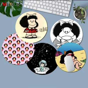 Maiyaca В наличии Высококачественный Резиновый коврик для компьютерной игровой мыши Mafalda Girl, Противоскользящий Коврик для мыши для ноутбука, Коврик для игровой Мыши