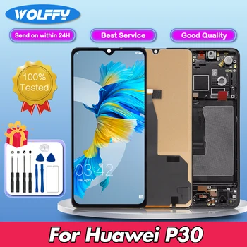 OLED Для Huawei P30 ЖК-дисплей ELE-L29 ELE-L09 ELE-AL00 ELE-TL00 Сенсорный экран С Рамкой Дигитайзер В сборе Замена ЖК-дисплея