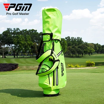 Pgm Мужская Женская сумка для гольфа, легкие сумки-кронштейны, Полностью водонепроницаемый Клубный рюкзак, вмещающий 13 шт. клюшек, Серебристо-светло-зеленый Qb116