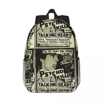 Psycho Killer - Говорящие головы Пост-панк-Афиша концерта 1977 года Рюкзаки, Сумки для книг, Детские школьные сумки, Дорожный рюкзак, Сумка через плечо