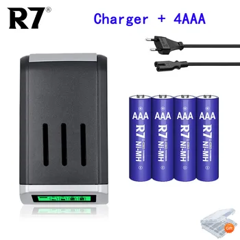 R7 1,2 В 800 мачаа Аккумуляторная батарея NI-MH aaa Батареи и 1,2 В Зарядное устройство для 1,2 В AA/AAA NIMH аккумуляторных батарей