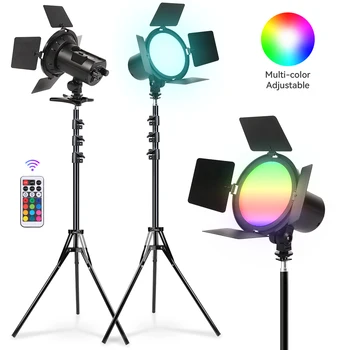 RGB Светодиодный светильник для камеры, комплект ламп для фотостудии, светодиодный светильник для видеосъемки, Селфи, регулируемое освещение для съемки в прямом эфире, Youbube