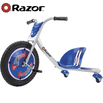 RipRider 360 Drift Trike - синий, переднее колесо 16 дюймов, Трехколесный дрифтерный трехколесный велосипед с задними колесиками для детей в возрасте от 5 лет и старше,