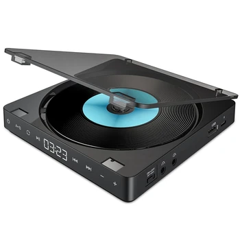 RISE-2X Компактный Спортивный Портативный CD-плеер с сенсорной кнопкой, Перезаряжаемый Проигрыватель дисков, Репродуктор CD, Двойные наушники, CD Walkman