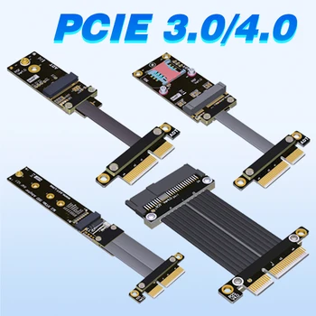 Riser PCI-E 3.0 4.0 X4 для M.2 NVMe-ключа M/M.2 WiFi-ключа A.E./Mini-PCIe mPCIe/U.2 SFF-8639 SSD-удлинитель PCI Express 4x
