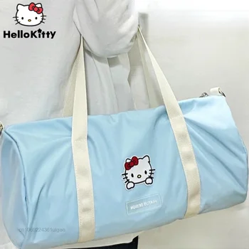 Sanrio Hello Kitty Новые сумки Большая Вместительная Дорожная сумка Женская Сумка-Мессенджер Через плечо Женская сумка для Фитнеса Повседневные уличные сумки