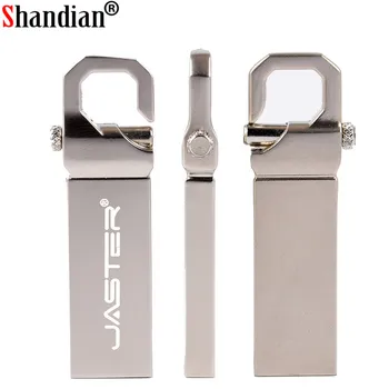 SHANDIAN Металлические USB-флешки из нержавеющей стали 100% реальной емкости, Флешки U stick 64 ГБ 32 ГБ 16 ГБ 8 ГБ 4 ГБ USB 2,0 флеш-накопитель