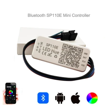 SP110E Bluetooth Smart светодиодный мини-контроллер для WS2812 (WS2812B) WS2811 SK6812 WS2815 WS2813 RGB RGBW пиксельная подсветка полноцветной полосы