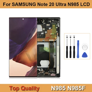 Super AMOLED ЖК-дисплей с Сенсорным экраном Digitizer Для Samsung Galaxy Note Ultra 20 N985 Дисплей В Сборе С Рамкой