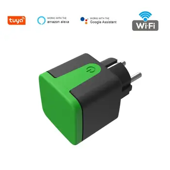 Tuya Smart WiFi Plug Водонепроницаемый 16A Пульт дистанционного управления, Голосовое управление, розетка для монитора питания, синхронизация работы с Alexa Google Assistant