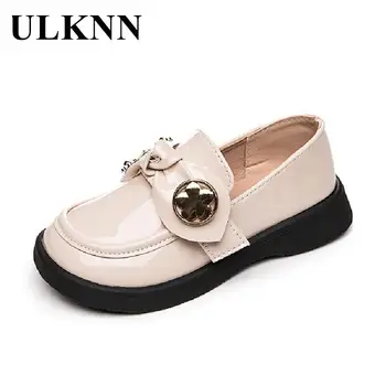 ULKNN/Школьная обувь для девочек, Детская Кожаная обувь, Новинка 2023 года, Винтажная Детская Обувь Принцессы на плоской Подошве, Sapatos Menina Sapato Infantil