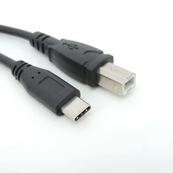 USB-C Type-c Штекер к USB B Type Штекерному Кабелю для передачи данных Шнур 1 м для сотового телефона, принтера и электронного органа Оптом Q1