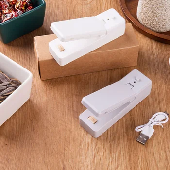 USB зарядное устройство для запайки пластиковых пищевых продуктов, мини-нагревательная машина для запайки пакетов для картофельных чипсов, кухонный инструмент, нагревательный зажим