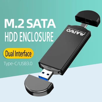 UTHAI K1683 USB/Type-C с двойным интерфейсом, Встроенный твердотельный накопитель M.2 SATA, Корпус из алюминиевого сплава, чип JMS576, Передача 1G за 3 секунды