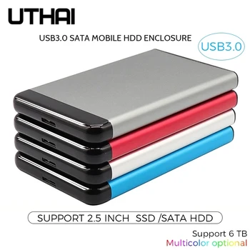 UTHAI T44 USB3.0 Корпус жесткого диска Для 2,5-Дюймового SSD SATA Коробка для жесткого диска Многоцветный Мобильный жесткий диск Чехол Поддержка 6 ТБ 2020 Новый