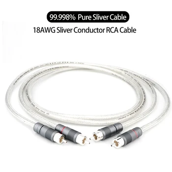 X451 Hifi RCA Штекерный Соединитель Межблочный Аудиокабель 4N Чистый Серебристый RCA Кабель Hi-end 2RCA Аудиокабель от мужчины к Мужчине для PA audio