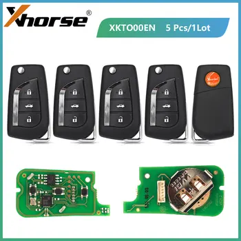 Xhorse 5PCS XKTO00EN XK Series 3 Кнопки VVDI Проводной Дистанционный Автомобильный Брелок для VVDI2/VVDI Mini/Key Tool Max