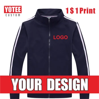 YOTEE, осенне-зимняя повседневная куртка высокого качества с воротником-стойкой, индивидуальный логотип, хлопок, мужчины и женщины, индивидуальная настройка