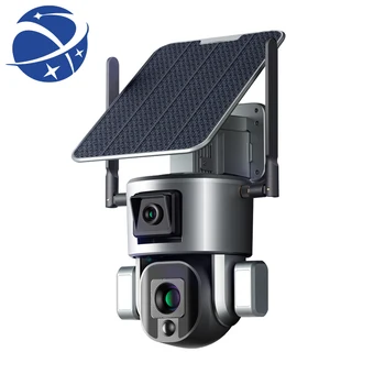 yyhc Новая 10-Кратная Камера с Оптическим Зумом PTZ и пулевой камерой с двумя Объективами, Солнечная Батарея, Сетевая Безопасность IP66, Водонепроницаемая Беспроводная Камера