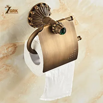 ZGRK Античный Бронзовый Держатель для бумаги Классические Аксессуары для ванной Комнаты Кольцо для банного полотенца Оборудование для ванной Комнаты Крючки для хранения ткани