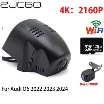 ZJCGO 2K 4K Автомобильный Видеорегистратор Dash Cam Wifi Передняя Камера заднего Вида 2 Объектива 24h для Audi Q6 2022 2023 2024