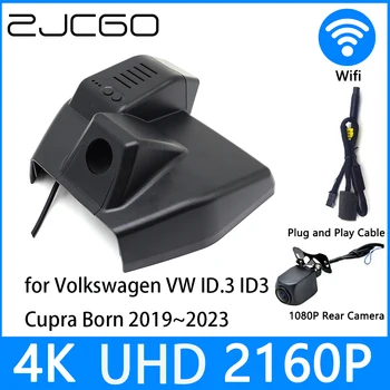 ZJCGO Dash Cam 4K UHD 2160P Автомобильный Видеорегистратор DVR Ночного Видения для Volkswagen VW ID.3 ID3 Cupra Born 2019 2020 2021 2022 2023