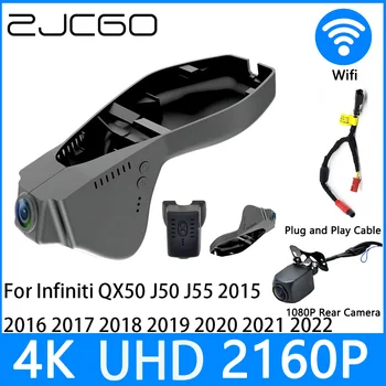 ZJCGO Dash Cam 4K UHD 2160P Автомобильный Видеорегистратор DVR Ночного Видения для Infiniti QX50 J50 J55 2015 2016 2017 2018 2019 2020 2021