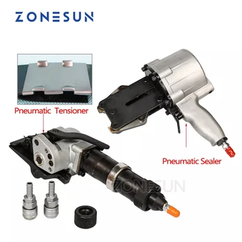 ZONESUN KZS-40/32 Пневматические инструменты для упаковки стальных лент Пневматический уплотнитель и натяжитель стальных лент