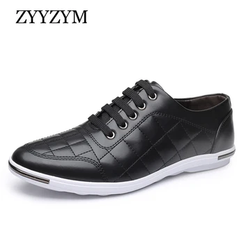 ZYZYYM /новинка весны 2022, мужская кожаная повседневная обувь, трендовая универсальная обувь на плоской подошве, 38-48 евро