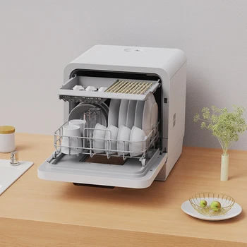 Автоматическая посудомоечная машина Для бытовой установки, Бесплатная сушка на рабочем столе, Встроенный антивирусный Стерилизующий интеллектуальный настольный прибор