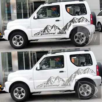 Автомобильная наклейка ДЛЯ автомобиля Suzuki Jimny 2010-2019 Внешнее украшение автомобиля Jimny Snow Mountain Автомобильная наклейка