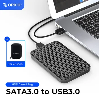 Адаптер ORICO SATA к USB 3,0 Для внешнего жесткого диска SSD Корпус жесткого диска 5 Гбит/с Без инструментов для 9,5 мм 7 мм 2,5 