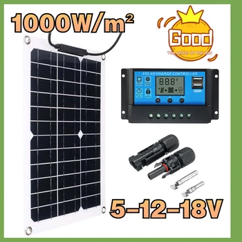 Аккумулятор для зарядки солнечной батареи 12-18 В Портативная панель 5 В Походные аккумуляторы для сотовых телефонов Фотоэлектрические панели Зарядное устройство