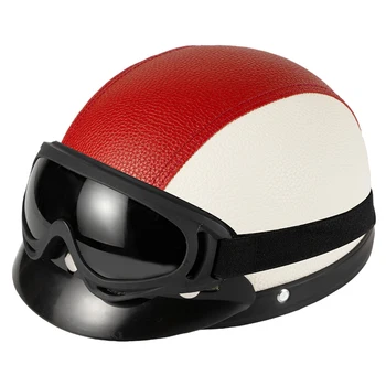 Аккумуляторный Мотоциклетный шлем Для мужчин и женщин, зимний теплый полушлем Four Seasons, милый шлем