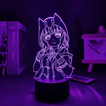 Аниме 3D лампа Danganronpa Чиаки Нанами светодиодный ночник Лампа для декора спальни Детский подарок