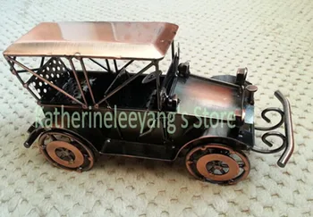 Антикварная классическая модель автомобиля металлическое ремесло модель автомобиля ручной работы модное украшение для дома бизнес-подарок